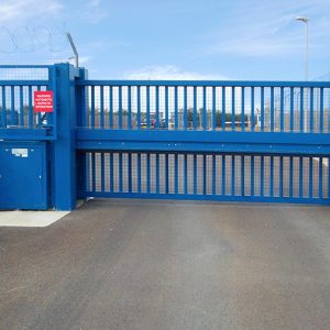 PAS 68 Terra Sliding Cantilevered Gate by Frontier Pitts
