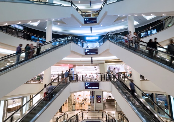 multi-level shopping center
